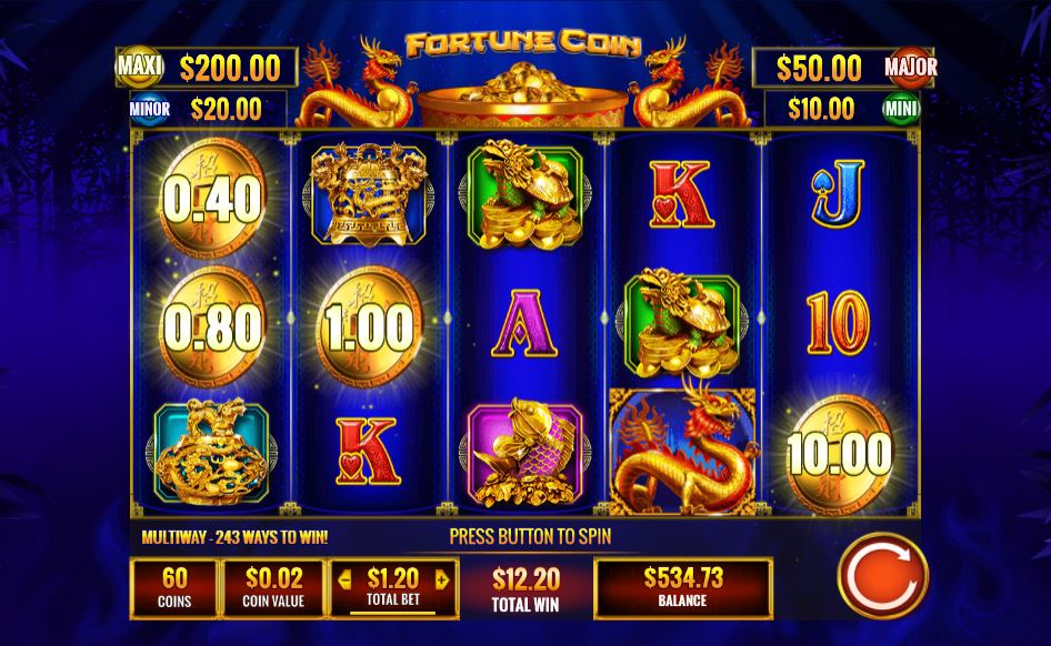 Fortune Coin Casino Slot Game Atlantic Lottery